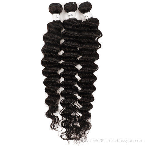 Rebecca Fashion cheap 10A grade Brazilian DEEP WAVE Hair Bundles With 4X4 Closure 100% virgin human hair human hair extension
